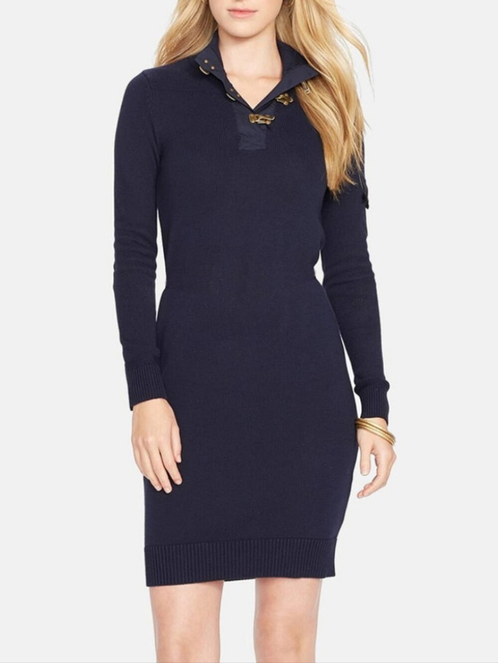 LRL Lauren Jeans Co. Ralph Lauren Navy Sweater Dress Size Small